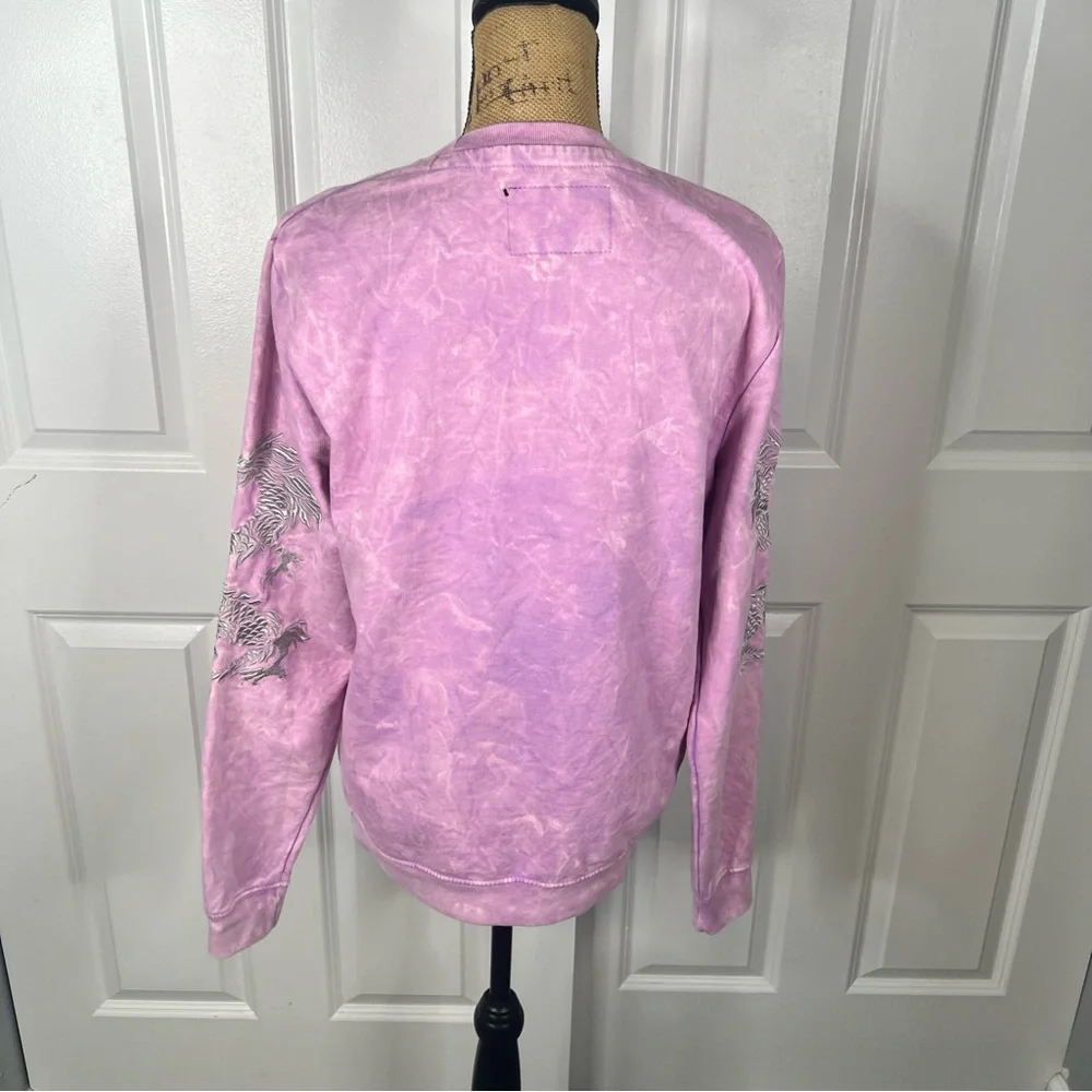 Sz M Blind Rooster “Soar” Graphic Dragon Embroidered Sweatshirt NWOT $118 MSRP